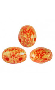 Les perles par Puca® Samos Perlen Opaque light coral splah 93400/94401
